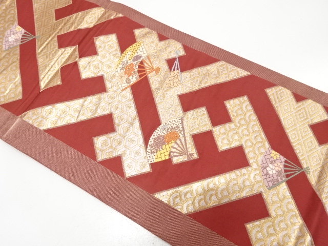 JAPANESE FUKURO OBI / WOVEN FLOWER CLASSICAL PATTERN